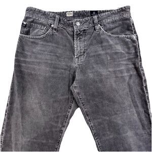 AG Adriano Goldschmied  The Protege Corduroy Pants Men’s Gray 33x33 Straight Leg